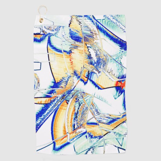 Ink liep in meer dan één richting? Oranje, blauw Golfhanddoek (Voorkant)