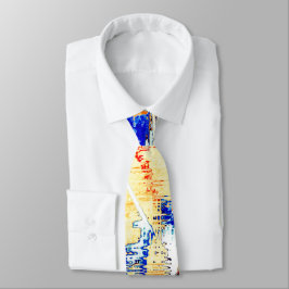 Ink liep in meer dan één richting? Oranje, blauw Stropdas