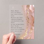 ink marble Hail Mary prayer Acryl Uitnodigingen (Insitu (Draagbaar))