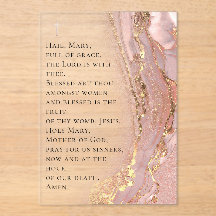 ink marble Hail Mary prayer