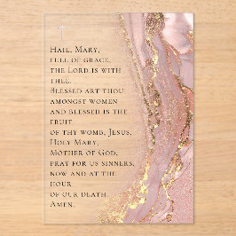 ink marble Hail Mary prayer Acryl Uitnodigingen