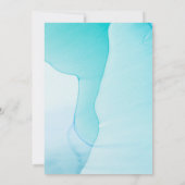 Ink Marble Modern Typografie 40th Birthday Party Kaart (Achterkant)