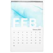 Ink Marble Texture Moderne Maandelijkse kalender (Feb 2027)