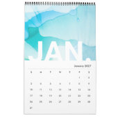 Ink Marble Texture Moderne Maandelijkse kalender (Jan 2027)