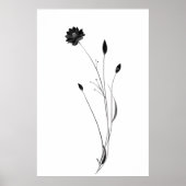 Ink Nelumbo Art - Boeiende bloemenkunst Design Poster (Voorkant)