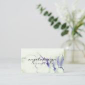 Ink Ombre Purple Green Color Visitekaartje (Staand voorkant)