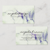 Ink Ombre Purple Green Color Visitekaartje (Voorkant / Achterkant)