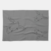 Ink Outline Donkey Theedoek (Horizontaal)