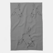 Ink Outline Donkey Theedoek (Verticaal)