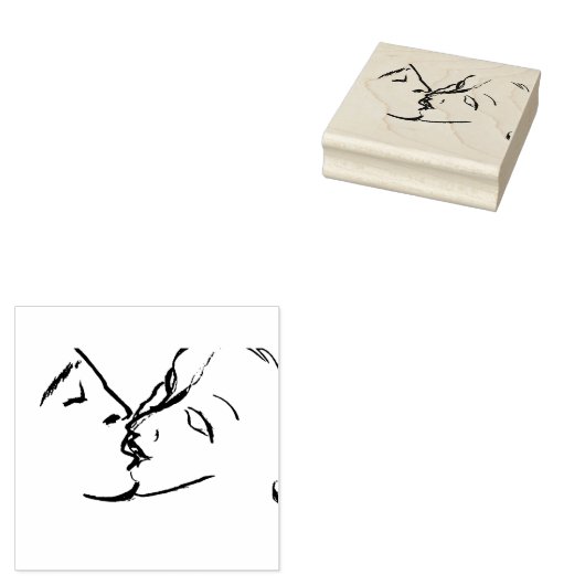 Ink Pad Kiss Rubberstempel (Gestempeld)