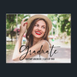 Ink Pen Calligrafie Script Afstuderen Aankondiging Briefkaart<br><div class="desc">Moderne kalligrafie Manuscript Ink Pen Afstuderen Aankondiging Briefkaart</div>