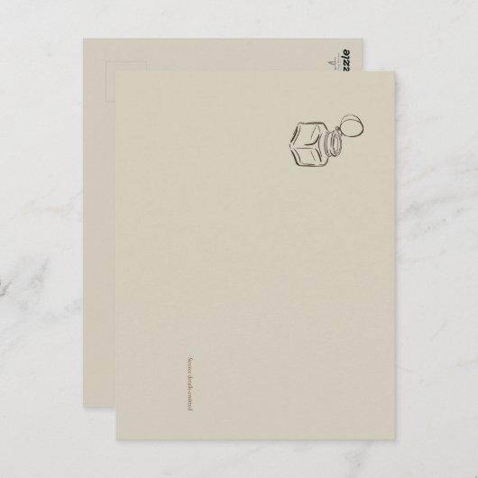 Ink pot- Forgotten Archive- Minimalist Briefkaart (Voorkant / Achterkant)