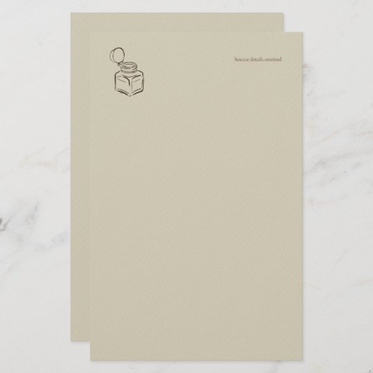 Ink pot-Forgotten Archive- Minimalist  Briefpapier (Voorkant / Achterkant)