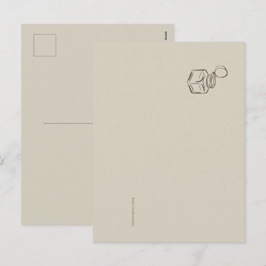 Ink pot- Forgotten Archive- Minimalist Feestdagenkaart (Voorkant / Achterkant)