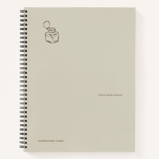 Ink pot- Forgotten Archive- Minimalist Notitieboek (Voorkant)