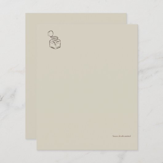 Ink Pot-Forgotten Archive- Minimalist Papersheet (Voorkant / Achterkant)