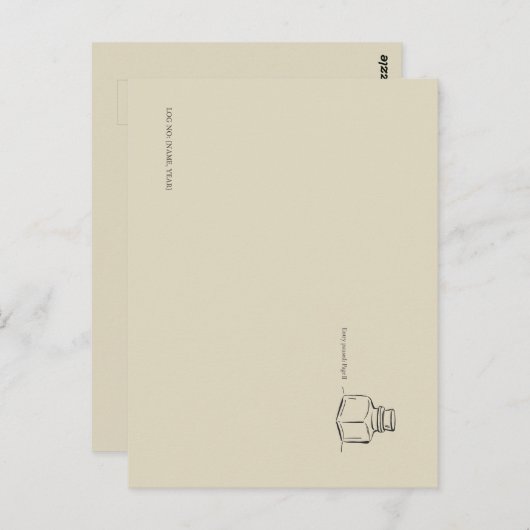 Ink Pot Minimalist Book Lover Briefkaart (Voorkant / Achterkant)