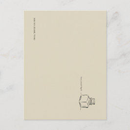 Ink Pot Minimalist Book Lover Briefkaart