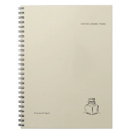 Ink Pot- Minimalist Book Lover Photo Notebook Notitieboek