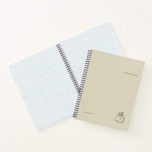 Ink Pot- Minimalist Book Lover Spiral Notebook Notitieboek (Binnen)