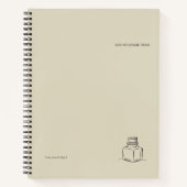 Ink Pot- Minimalist Book Lover Spiral Notebook Notitieboek (Voorkant)