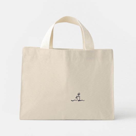Ink Pot- Minimalist Book Lover- Tote Bag (Achterkant)