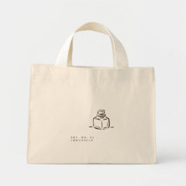 Ink Pot- Minimalist Book Lover- Tote Bag