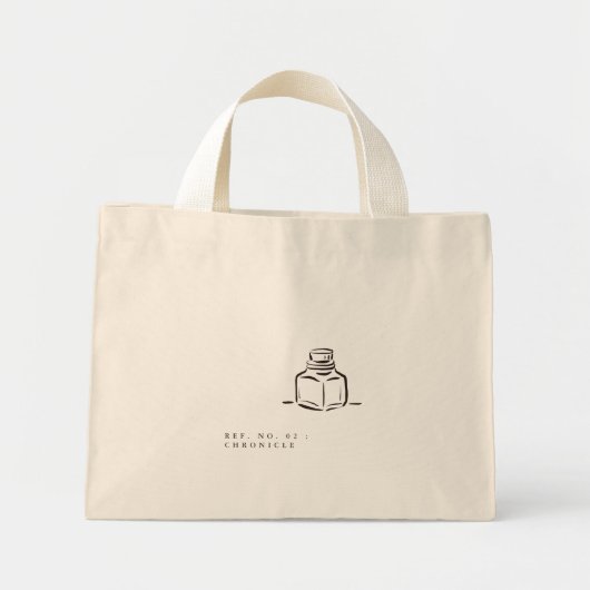 Ink Pot- Minimalist Book Lover- Tote Bag (Voorkant)