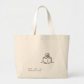Ink Pot- Minimalist Book Lover- Tote Bag (Voorkant)