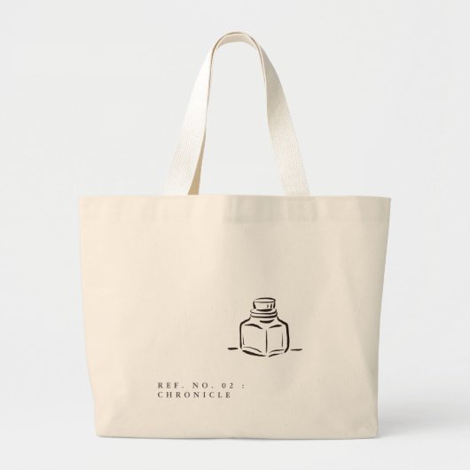 Ink Pot- Minimalist Book Lover- Tote Bag (Voorkant)