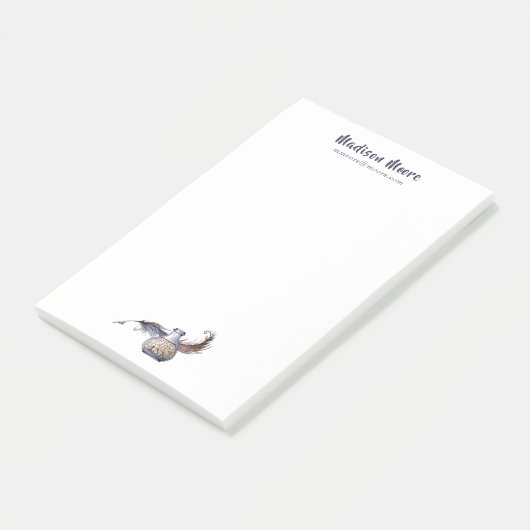  Ink & Quill Naam Gepersonaliseerd Post-it® Notes (Schuin)