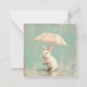 Ink & Rainbows: Ontdek Bunny Rainy Day Memories Notitiekaartje