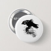 Ink Raven Ronde Button 5,7 Cm (Voorkant /achterkant)