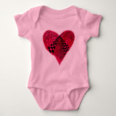 Ink Red Heart design Romper (Voorkant)