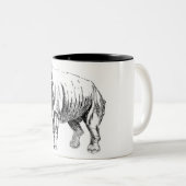 Ink rhinoceros tweekleurige koffiemok (Voorkant rechts)