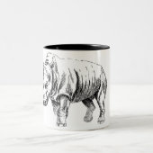 Ink rhinoceros tweekleurige koffiemok (Center)
