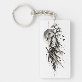 Ink schaduw Ronin Sleutelhanger