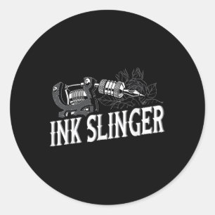 Ink Slinger - Tattoo Artiest Ronde Sticker
