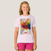 "Ink Splash Chic: T-shirt voor dames met Swag" (Voorkant volledig)