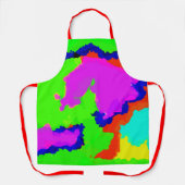 Ink Splash Colorful Abstract schilderen rood groen Schort (Voorkant)