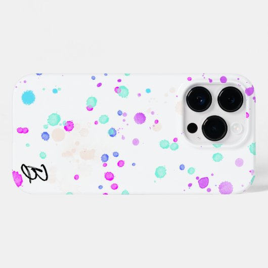 Ink Splats gepersonaliseerde telefoonhoes Case-Mate iPhone Case (Achterkant (horizontaal))