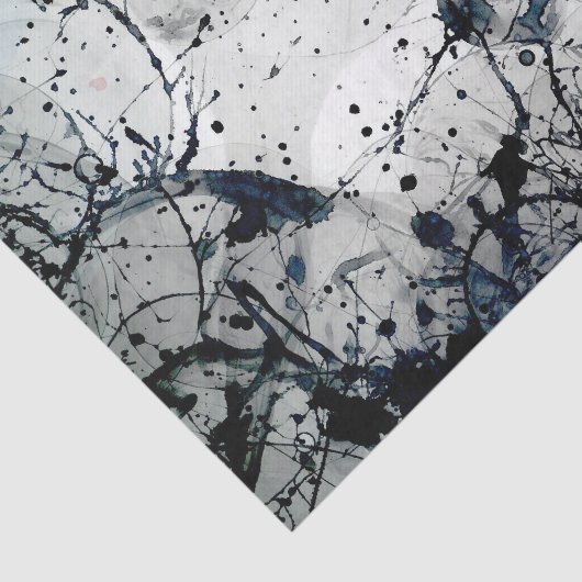 Ink Splatter Abstracte kunst Tissuepapier (Detail)
