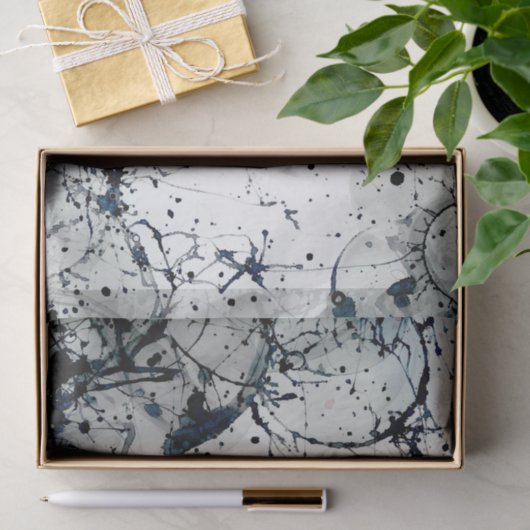 Ink Splatter Abstracte kunst Tissuepapier (Geschenk)