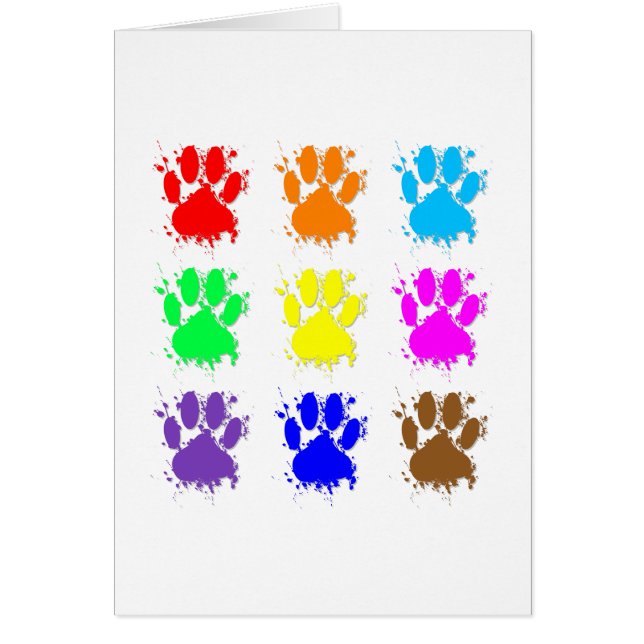 Ink Splatter Dog Paw Patroon (Voorkant)