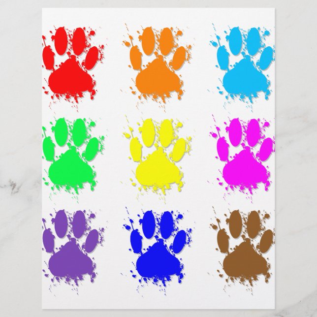 Ink Splatter Dog Paw Patroon (Voorkant)