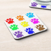 Ink Splatter Dog Paw Patroon Bier Onderzetter (Linkerzijde)