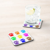 Ink Splatter Dog Paw Patroon Bier Onderzetter (Rechterzijde)