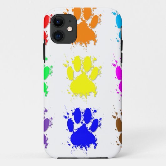 Ink Splatter Dog Paw Patroon Case-Mate iPhone Case (Achterkant)