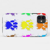 Ink Splatter Dog Paw Patroon Case-Mate iPhone Case (Achterkant (horizontaal))