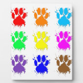 Ink Splatter Dog Paw Patroon Fotoplaat (Voorkant)